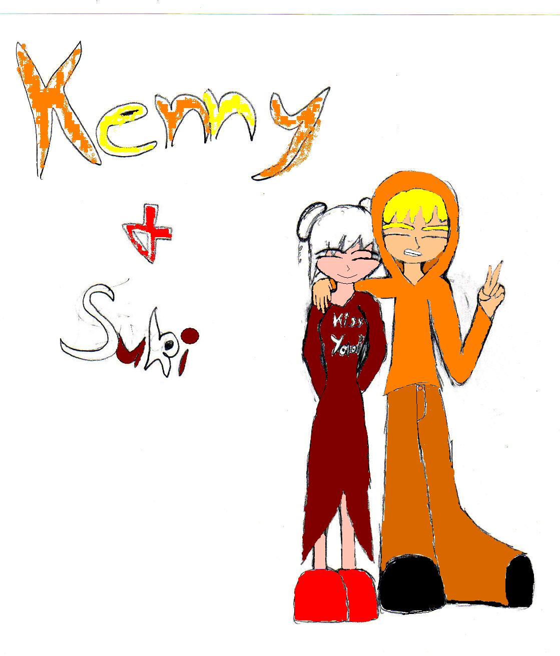 Kenny and Suki (colored) by icemaidenKagome