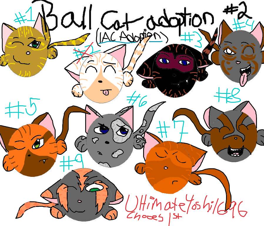Ball cat Adoption *UY1696 chooses first* by icestorm
