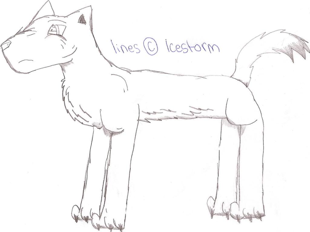 Wolf lineart by icestorm