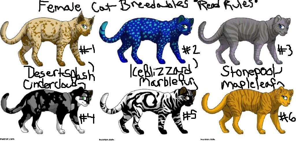 FEMALE CAT BREEDABLES **READ RULES** by icestorm