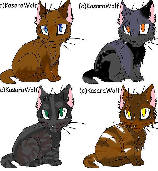 Oaknose and Lizardfang's kits by icestorm
