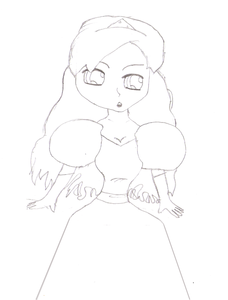 Drawing of Giselle from Enchanted by icicalized