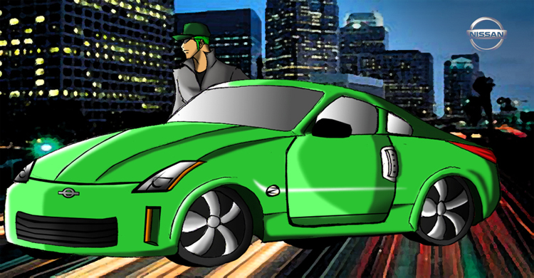 Zoro and a 350Z by ihatecollege