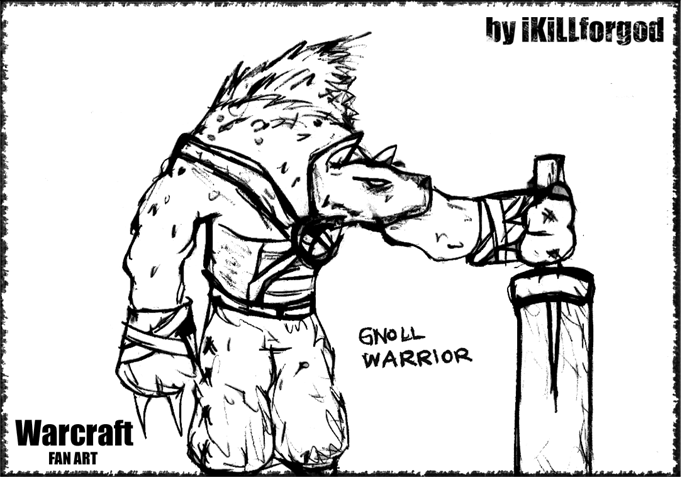 Gnoll Warrior by ikillforgod