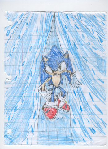Sonic's all wet by iloveanime