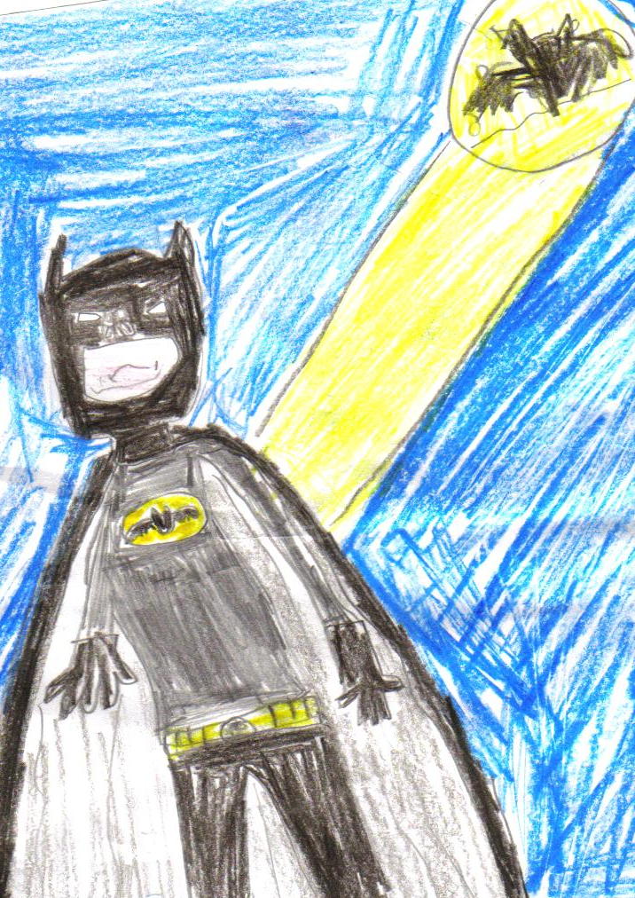 A picture of Batman that I drew by ilovetodraw