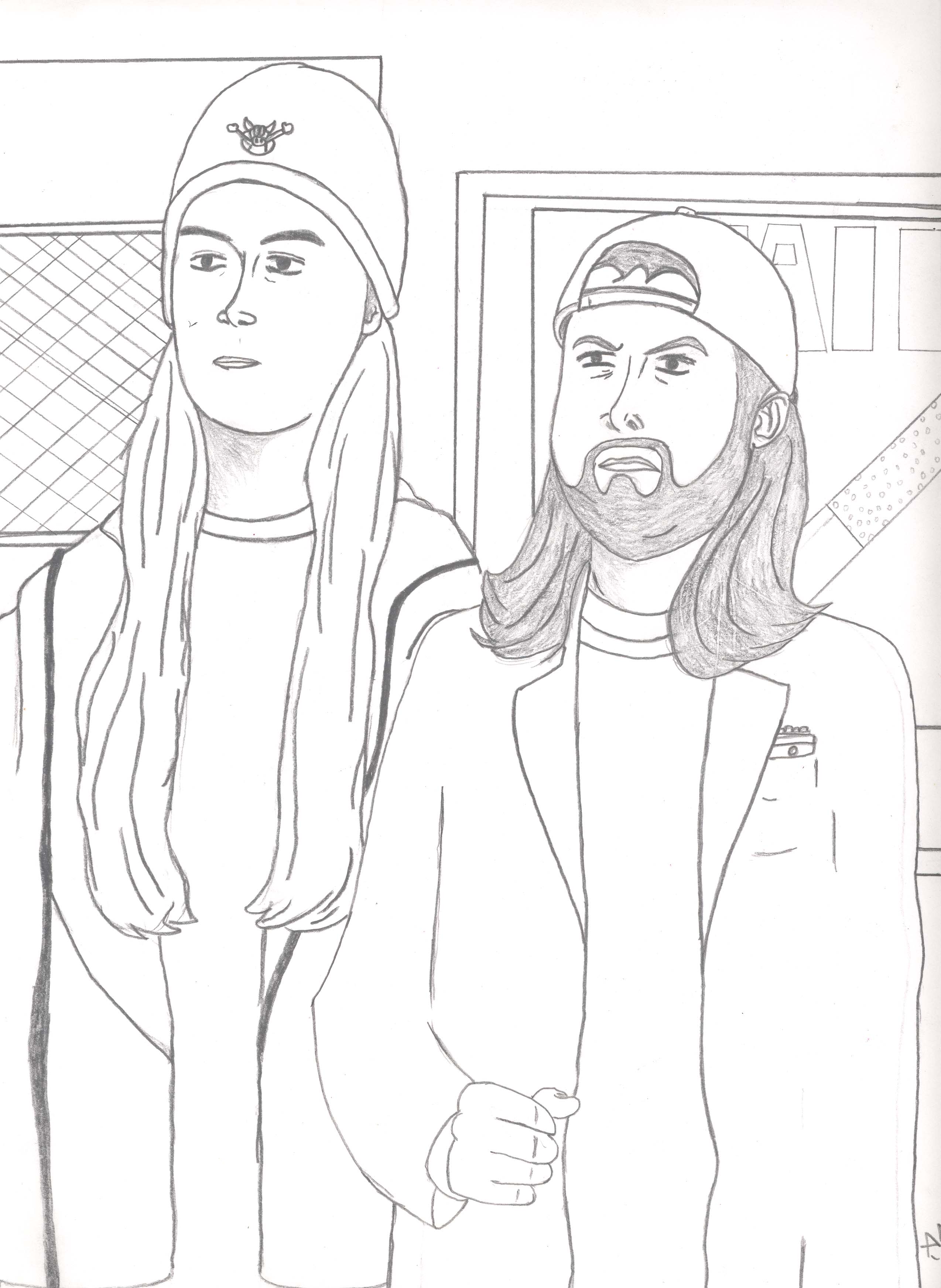 jay and silent bob at the quik stop by iluvsouthpark