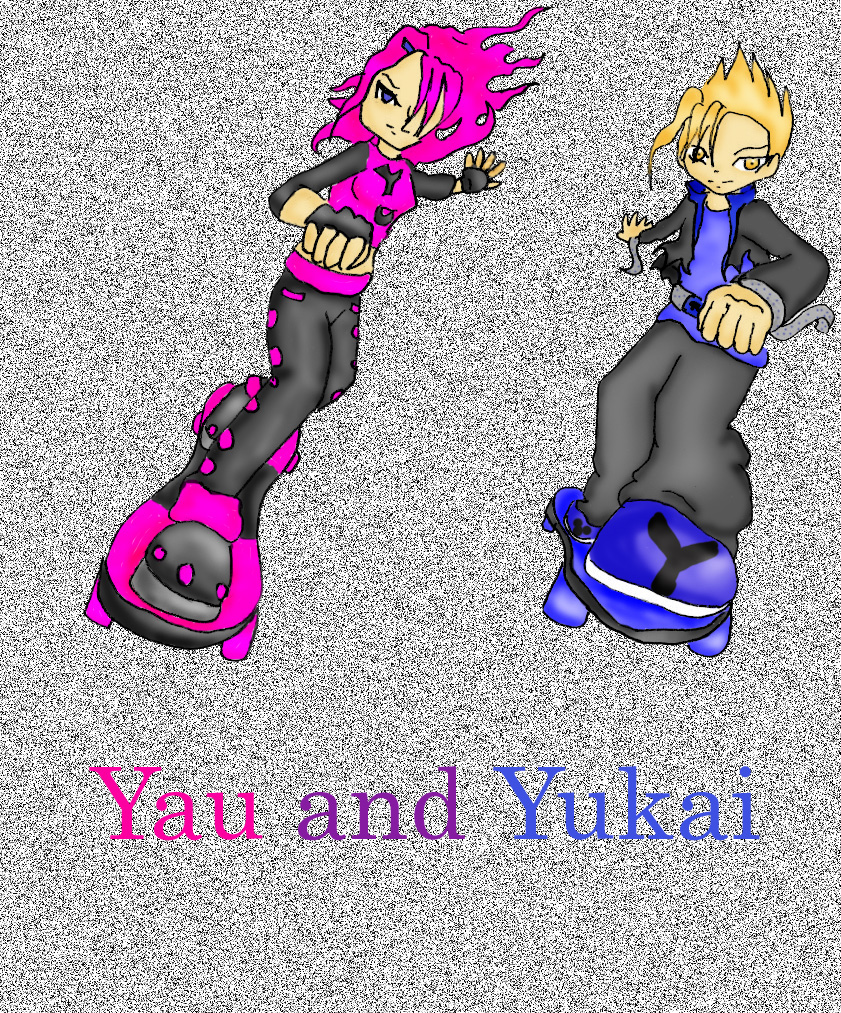 Yua and Yukai(art trade w/ Yukaai) by imprisoned-dreamer