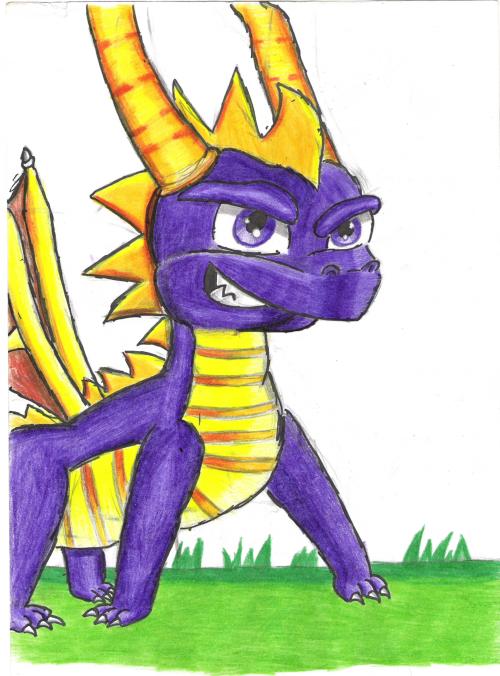 spyro the dragon!( my first attempt) by inferno_fox