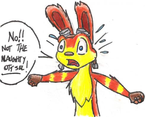 "nooooo! not the naughty ottsel!" color by inferno_fox