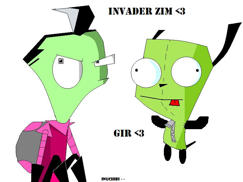 Zim and Gir ^^ by inuchibi