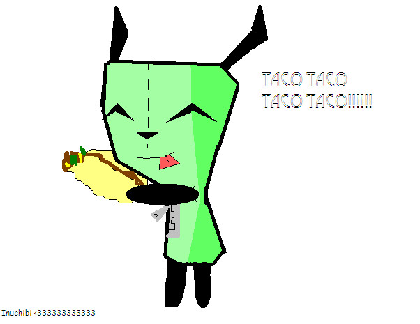 Gir and His taco ^^ by inuchibi