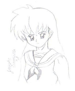 kagome with weird marks lol by inuflame