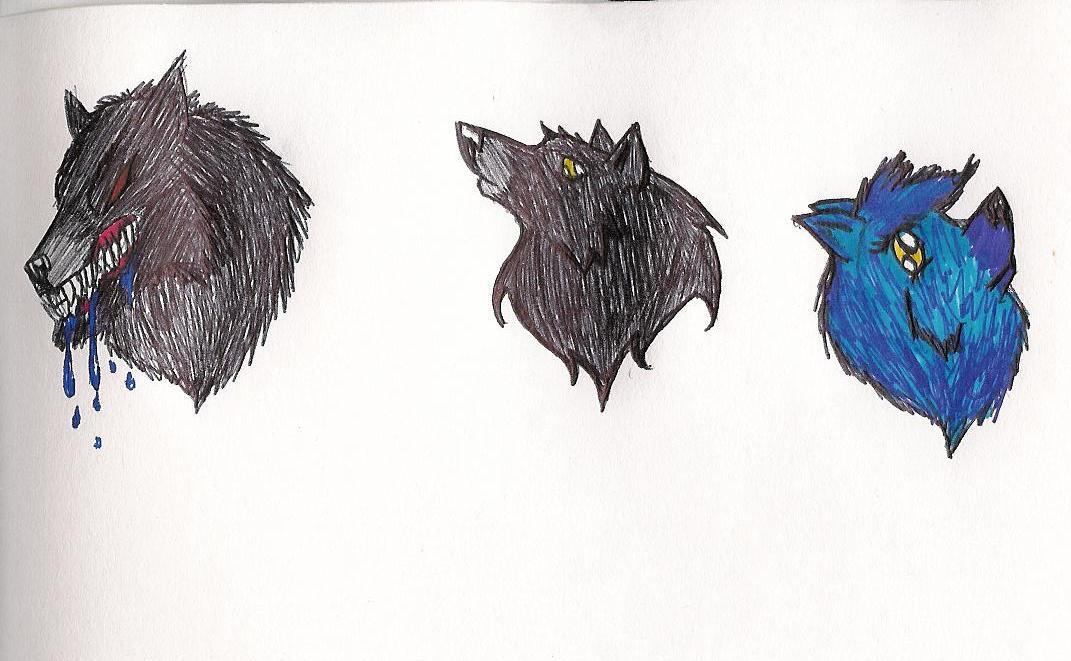 three wolfs by inuyasha-rox