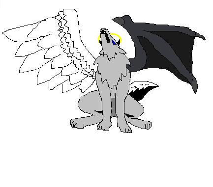 This is my demon/angelic wolfai. by inuyasha-rox
