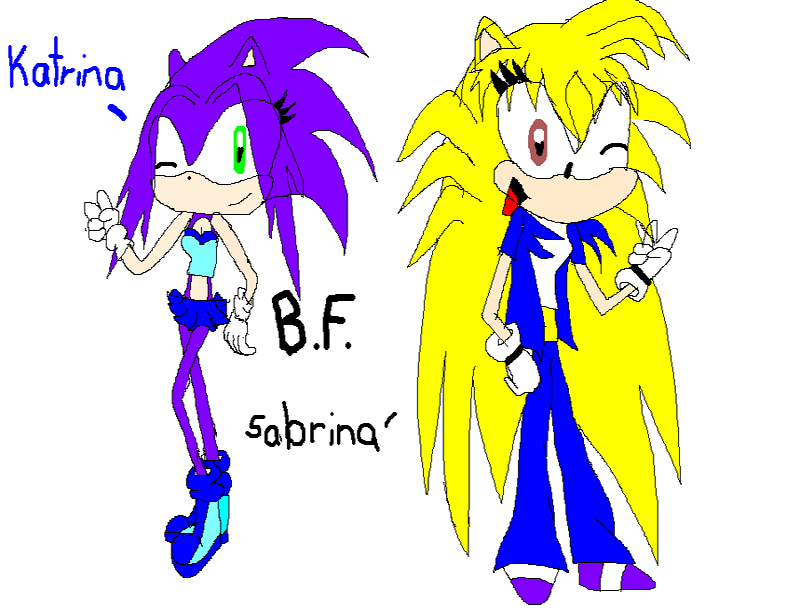 katrina(me) and sabrina(sonicgirl by inuyashas_girl179