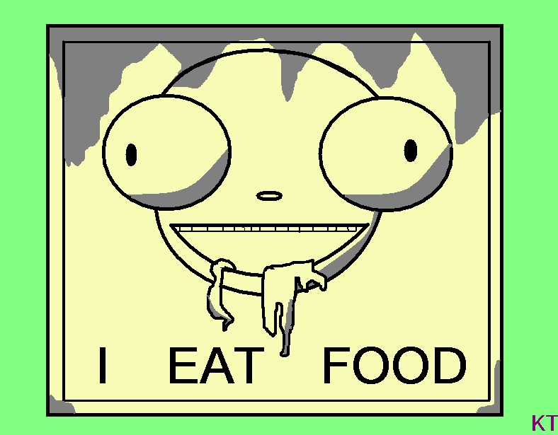 I EAT FOOD by invaderXgothgirl
