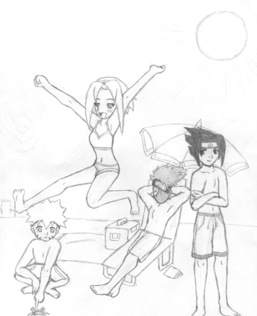 Naruto Beach Party! by ioozrocks