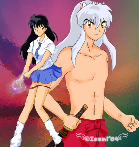 Kagome and InuYasha, little older by isami