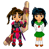 Kagome and Sango, Pixichibified! by isami