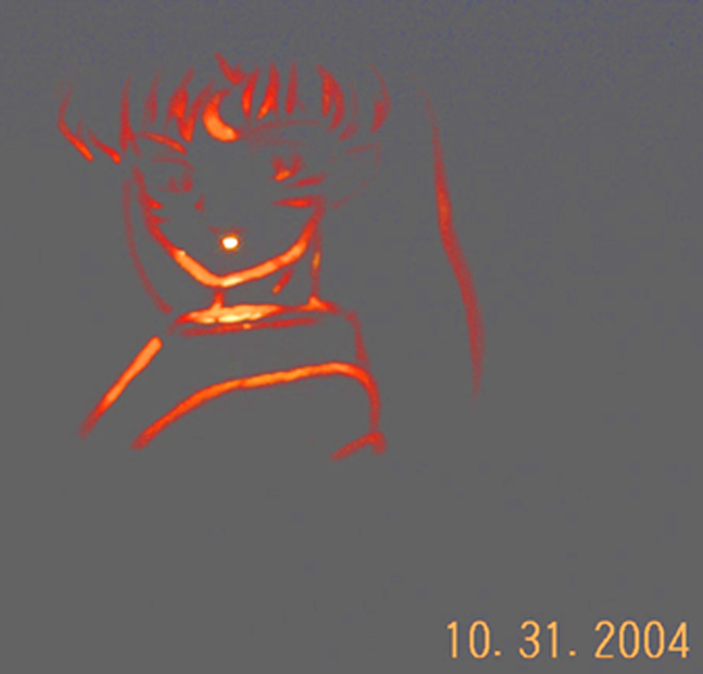 Sesshoumaru Pumpkin in dark by ithilgwenn15237