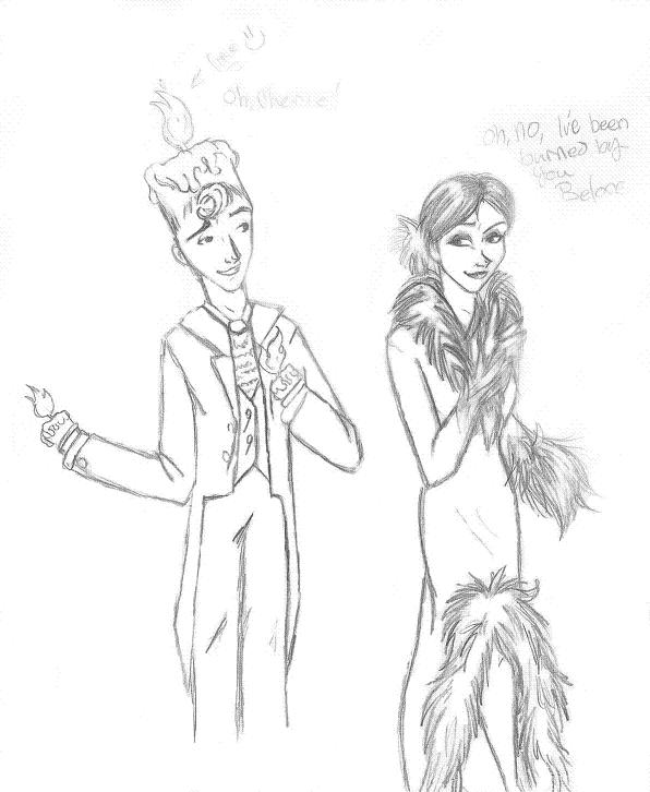 Lumiere and Babbet from our play by ivygreane
