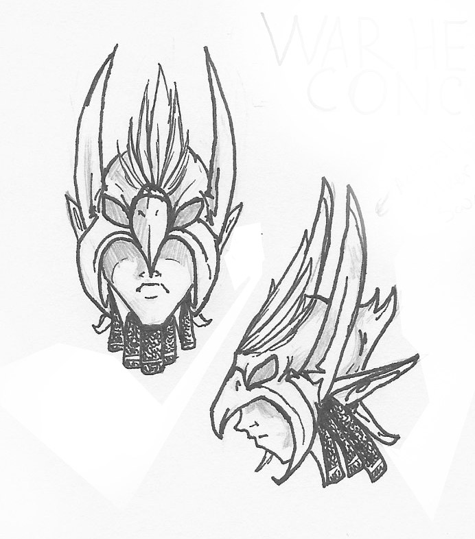 Feather Demon helmets by ivygreane