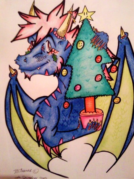 Christmas Dragon :) by JThomas