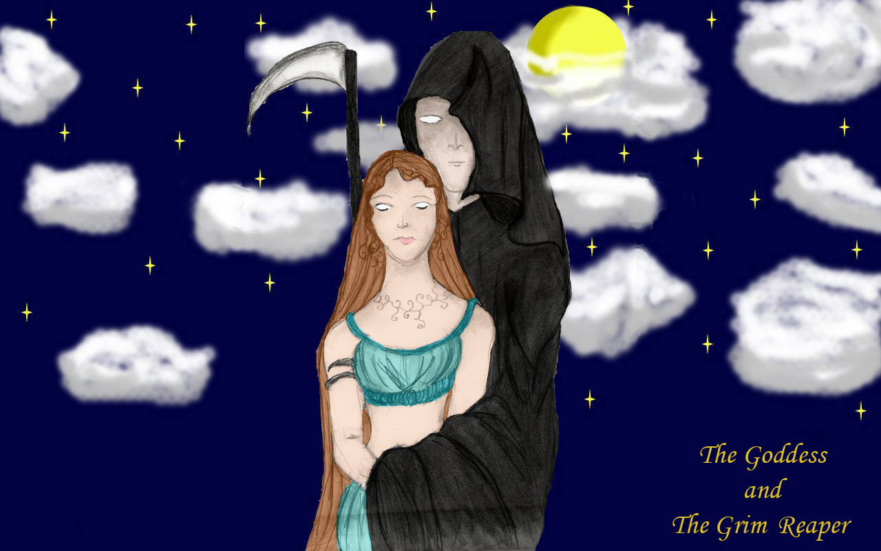 The Goddess and The Grim Reaper by JadeBloom1