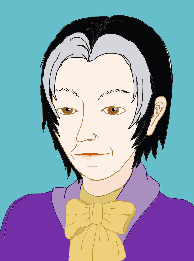 Cedric face sketch colored digital by Jadis