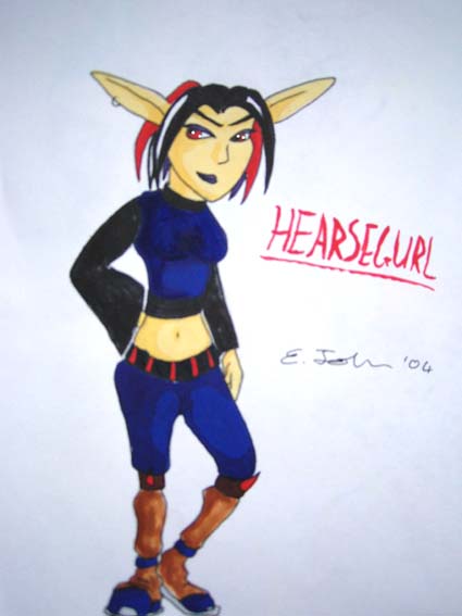 Hearsegurl as a Jak character by JakDepidtor