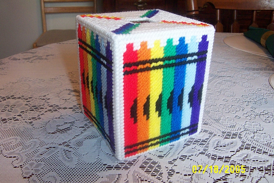 Crayon Tissue Box Cover by Jayde