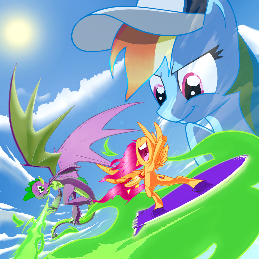 My Little Pony - Our Time To Fly (With Spike, Scootaloo and Rainbow Dash!) by JennerDarkclaw