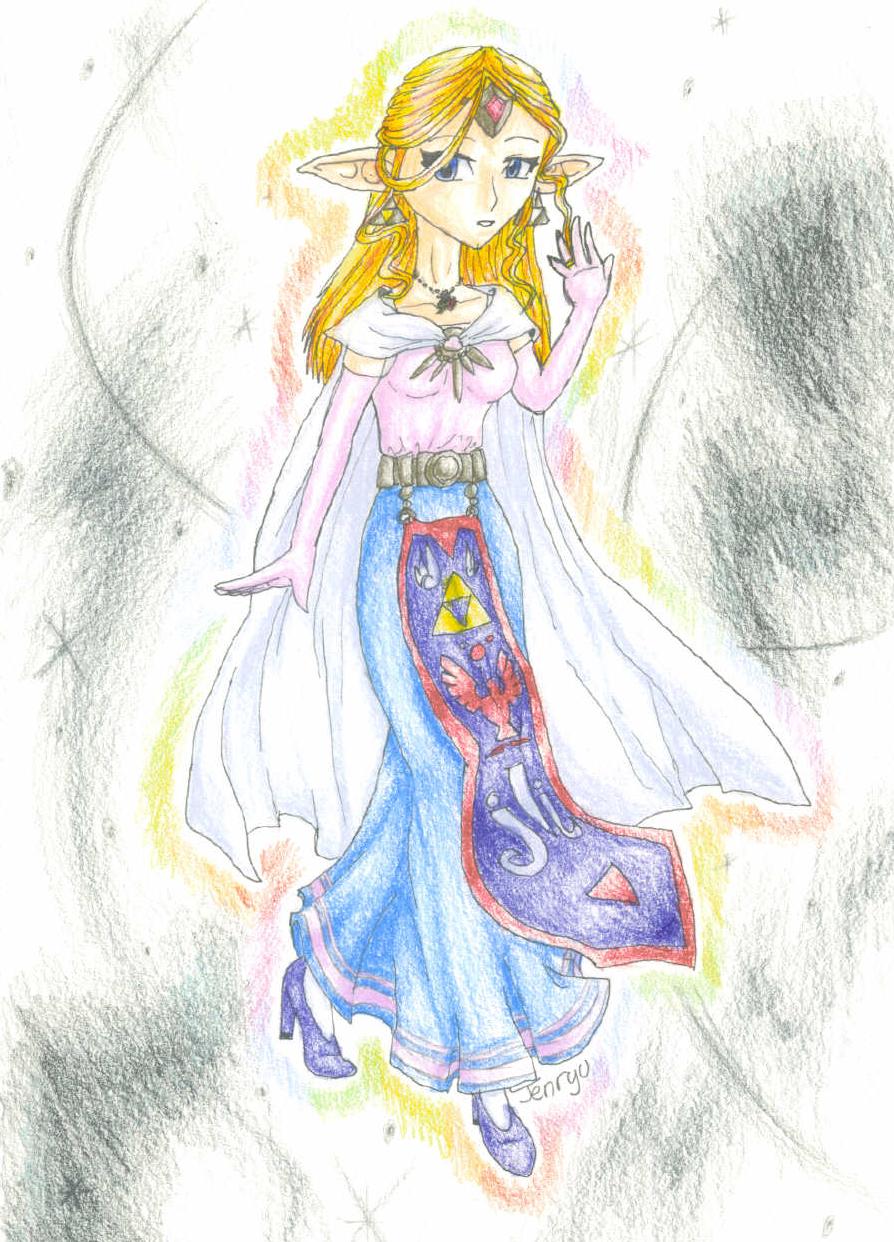 Zelda (my version) in Dreamland...so it seems. by Jenryu_Shanokii