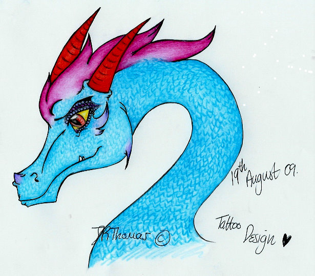 Water dragon tattoo design :) by JessicaThomas1992