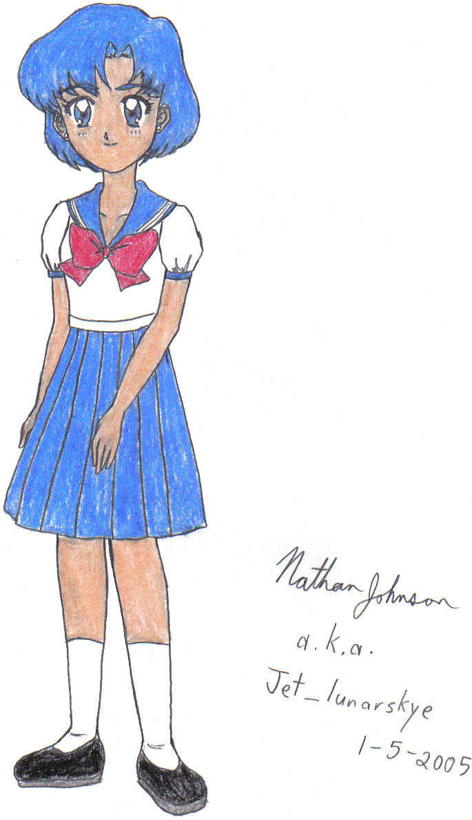 Mizuno Ami in school uniform by Jet_lunarskye