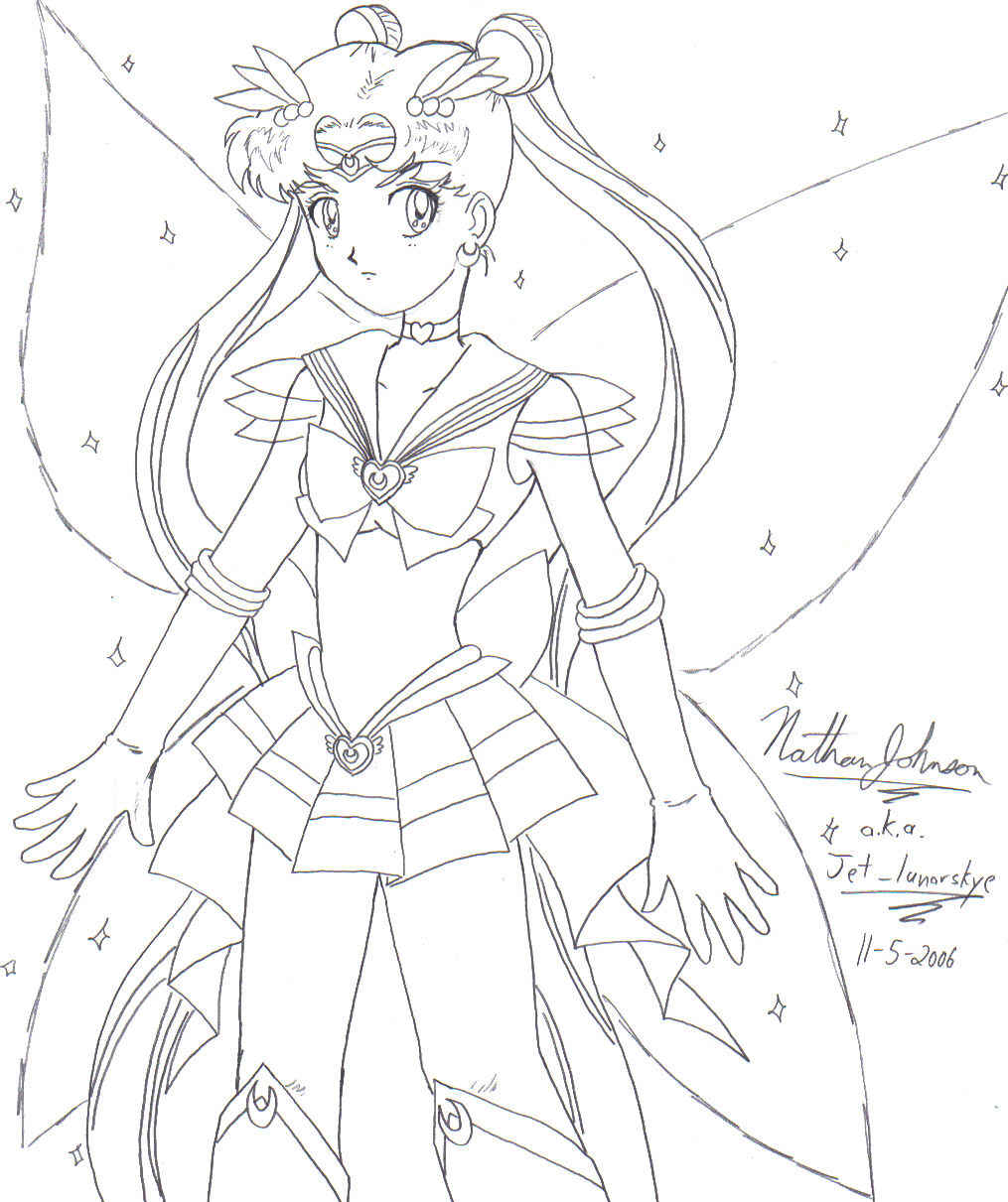Super Sailor Moon with wings by Jet_lunarskye