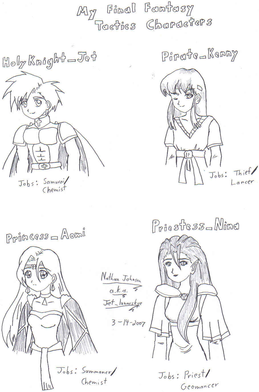 My Final Fantasy Tactics characters by Jet_lunarskye