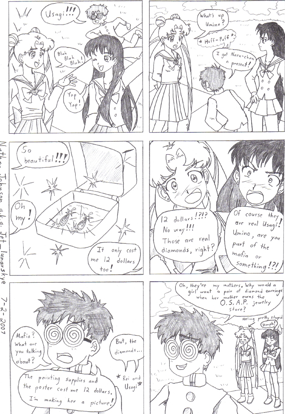 Mini-manga: Umino and the earrings by Jet_lunarskye