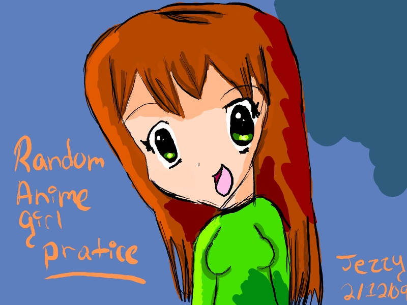 Random Anime Girl Pratice by JezzyChanTehOrginal