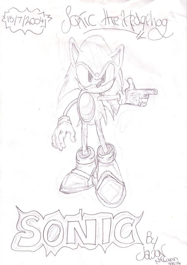 Sonic pic I done a yr ago by JiE