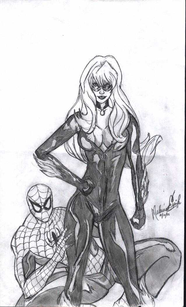Spidey and BlackCat by Jill_V