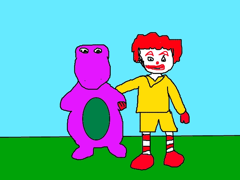 Barney and Ronald arrive! by Jinxers