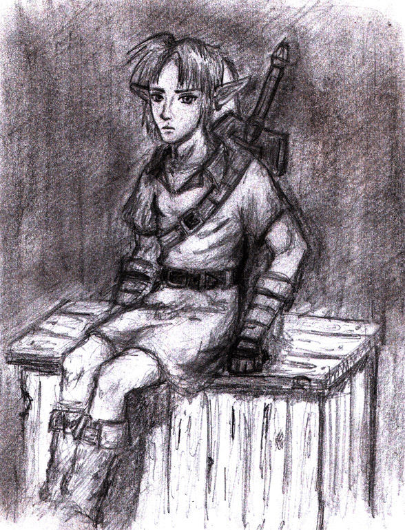 A Sketch of Link Sitting by John325