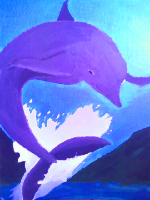 Craptastic Dolphin Painting by Joke_Master_Mandy16