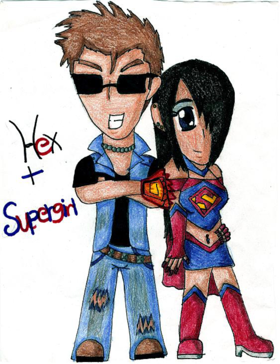 Hex and Supergirl by JoyKaiba