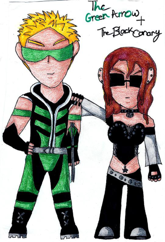 Green Arrow and Black Canary by JoyKaiba