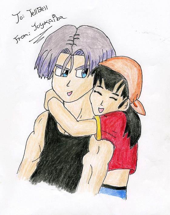 Trunks and Pan (Request) by JoyKaiba