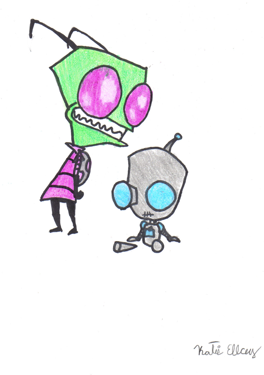 zim and gir by Jthm_girl