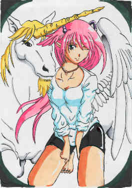 Angel and Unicorn by Judgementblade0